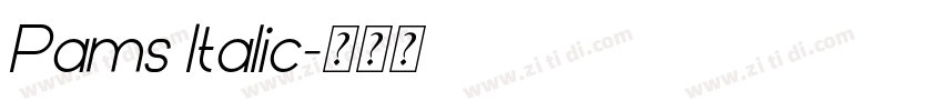 Pams Italic字体转换